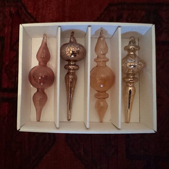 CB2 Teardrop Glass Christmas Ornaments: New, never used, in original box. - Picture 3 of 5